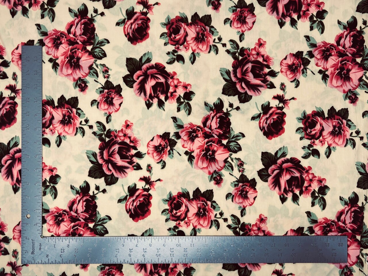 1 Yard Soft ITY Knit Floral Print Fabric For Dresses Tops Skirts Apparel Projects 58/60 Inch Wide